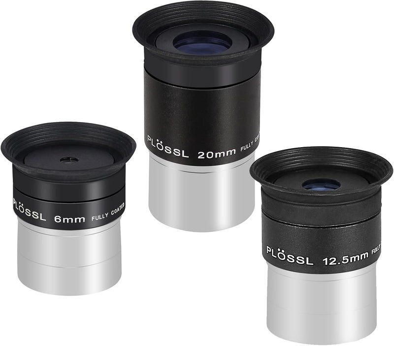 Celticbird 1.25'' Telescope Eyepiece Kit with Three Plossl Eyepieces 6mm/12.5mm/20mm Fully Multicoated Optical Lens Metal Construction Fit for 1.25inch Astronomic Telescope and Astronomy Filters - Image 1